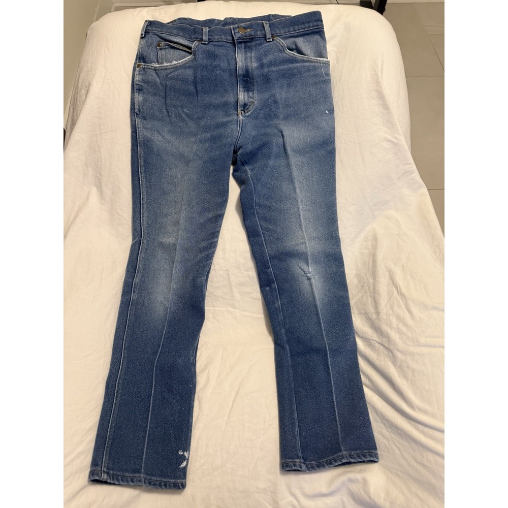 Men's Vintage Usa Mr. Lee 36 X 32 Distressed Zipper Fly